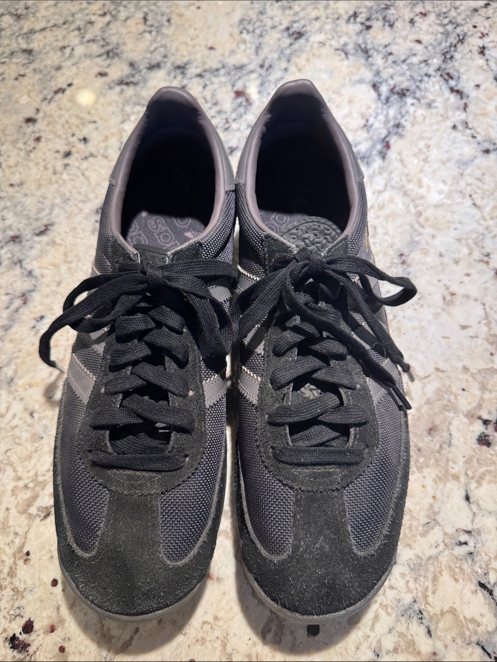 Adidas SL72 Men's Black Suede & Mesh Lace-Up Sneakers